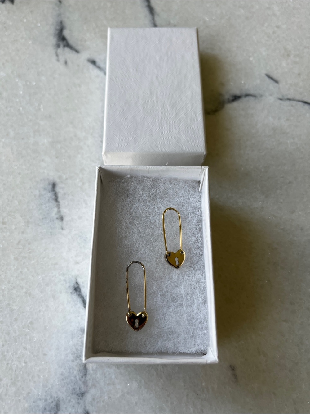 Delicate Gold Heart Drop Earrings for Women